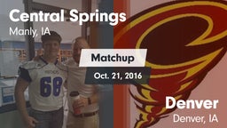 Matchup: Central Springs vs. Denver  2016