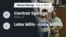 Recap: Central Springs  vs. Lake Mills -Lake Mills 2017