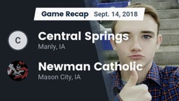 Recap: Central Springs  vs. Newman Catholic  2018