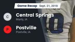 Recap: Central Springs  vs. Postville  2018
