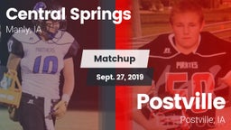 Matchup: Central Springs vs. Postville  2019