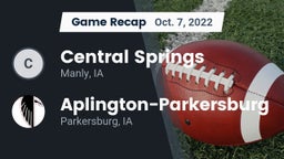 Recap: Central Springs  vs. Aplington-Parkersburg  2022