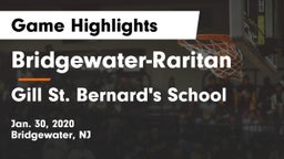 Bridgewater-Raritan  vs Gill St. Bernard's School Game Highlights - Jan. 30, 2020