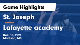 St. Joseph vs Lafayette academy Game Highlights - Dec. 18, 2021