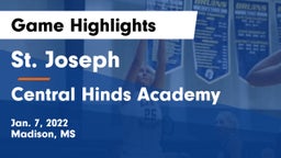 St. Joseph vs Central Hinds Academy  Game Highlights - Jan. 7, 2022