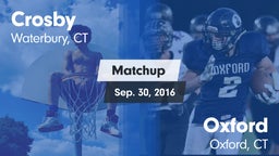 Matchup: Crosby vs. Oxford  2016