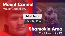 Matchup: Mount Carmel vs. Shamokin Area  2016