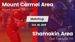 Matchup: Mount Carmel Area vs. Shamokin Area  2018