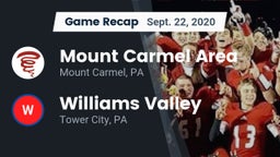 Recap: Mount Carmel Area  vs. Williams Valley  2020