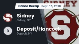 Recap: Sidney  vs. Deposit/Hancock  2018