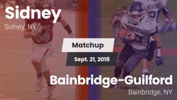 Matchup: Sidney vs. Bainbridge-Guilford  2018
