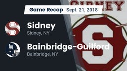 Recap: Sidney  vs. Bainbridge-Guilford  2018