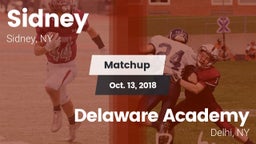 Matchup: Sidney vs. Delaware Academy  2018