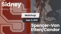 Matchup: Sidney vs. Spencer-Van Etten/Candor 2019