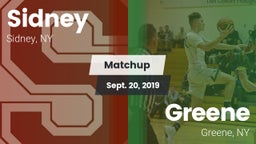 Matchup: Sidney vs. Greene  2019