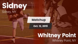 Matchup: Sidney vs. Whitney Point  2019