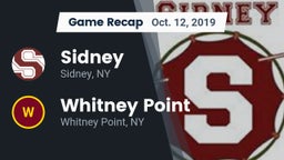 Recap: Sidney  vs. Whitney Point  2019