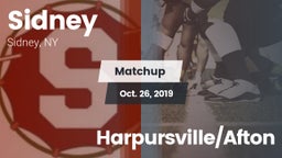 Matchup: Sidney vs. Harpursville/Afton 2019