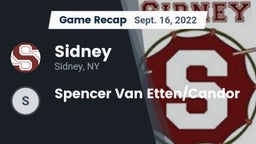 Recap: Sidney  vs. Spencer Van Etten/Candor 2022