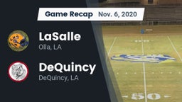 Recap: LaSalle  vs. DeQuincy  2020