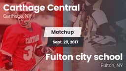 Matchup: Carthage vs. Fulton city school  2017
