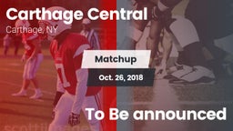 Matchup: Carthage vs. To Be announced 2018
