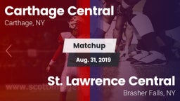 Matchup: Carthage vs. St. Lawrence Central  2019