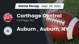 Recap: Carthage Central  vs. Auburn , Auburn, NY 2022