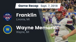 Recap: Franklin  vs. Wayne Memorial  2018