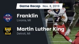 Recap: Franklin  vs. Martin Luther King  2019