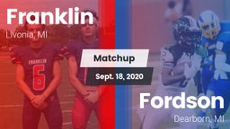 Matchup: Franklin vs. Fordson  2020