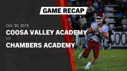 Recap: Coosa Valley Academy  vs. Chambers Academy  2015