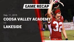 Recap: Coosa Valley Academy  vs. Lakeside  2015