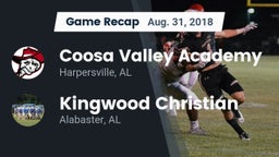 Recap: Coosa Valley Academy  vs. Kingwood Christian  2018