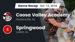 Recap: Coosa Valley Academy  vs. Springwood  2018