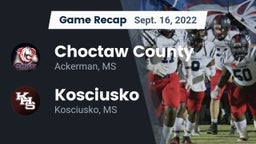 Recap: Choctaw County  vs. Kosciusko  2022