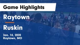 Raytown  vs Ruskin  Game Highlights - Jan. 14, 2020