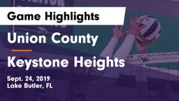 Union County  vs Keystone Heights  Game Highlights - Sept. 24, 2019
