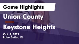 Union County  vs Keystone Heights Game Highlights - Oct. 4, 2021