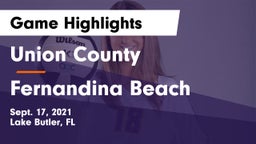 Union County  vs Fernandina Beach Game Highlights - Sept. 17, 2021
