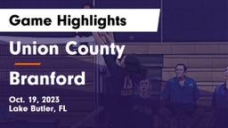 Union County  vs Branford  Game Highlights - Oct. 19, 2023