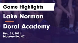 Lake Norman  vs Doral Academy  Game Highlights - Dec. 31, 2021