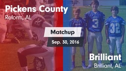 Matchup: Pickens County vs. Brilliant  2016
