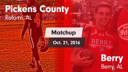 Matchup: Pickens County vs. Berry  2016