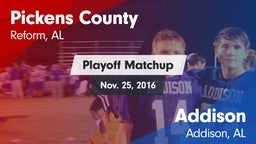 Matchup: Pickens County vs. Addison  2016