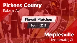 Matchup: Pickens County vs. Maplesville  2016