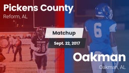 Matchup: Pickens County vs. Oakman  2017