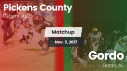 Matchup: Pickens County vs. Gordo  2017