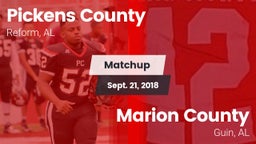Matchup: Pickens County vs. Marion County  2018