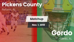 Matchup: Pickens County vs. Gordo  2018